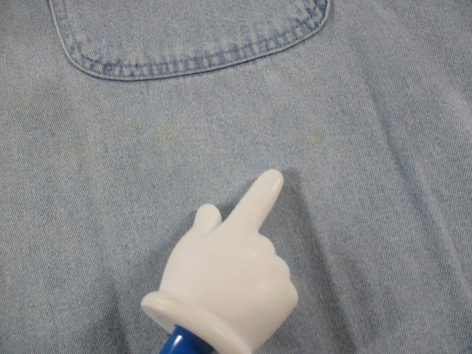 Vintage Nantucket Island HSQ Harvard Square Blue Denim Cotton Distressed - Image 2 of 4