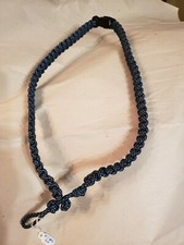 NEW- Handmade - Paracord 550 - Lanyard w/break-away clip- Blue/Black Multi - 28"