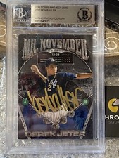 Topps Project 2020 DEREK JETER #132 gold ink Auto Ben Baller 1/1 Artist Signed