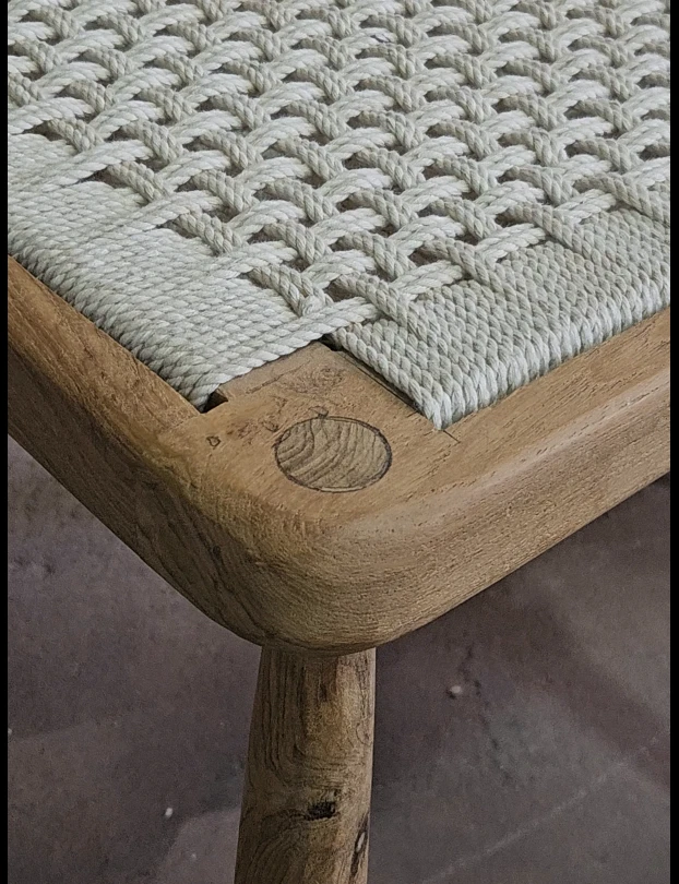 Lujosa silla de diseño artesanal de madera maciza - comedor y sala de estar artesanal Foto 3 de 4