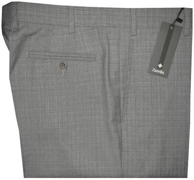 SZ 36 ZANELLA PANTS $365 NEW DRESS ITALY NORDSTROM DEVON MD GRAY SUPER 130s WOOL