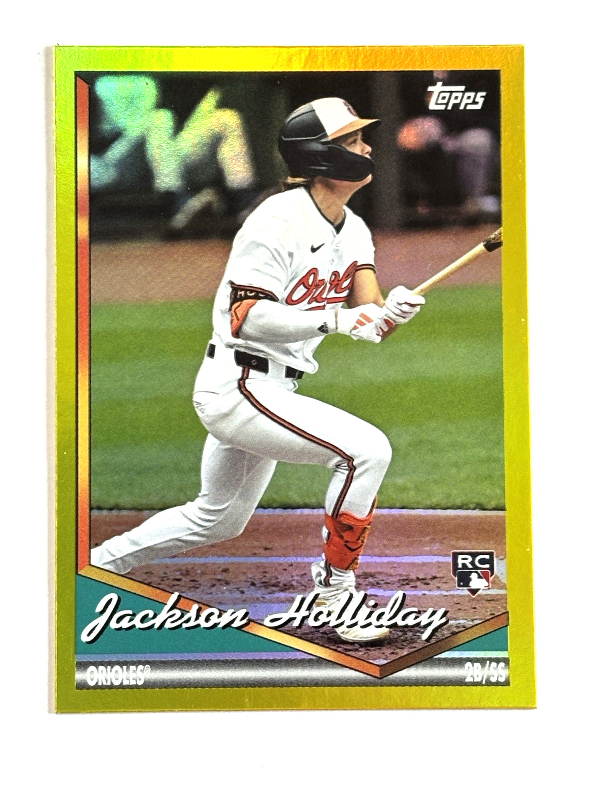 2024 Topps Archives Jackson Holliday #293 Yellow Foilboard Rookie Orioles