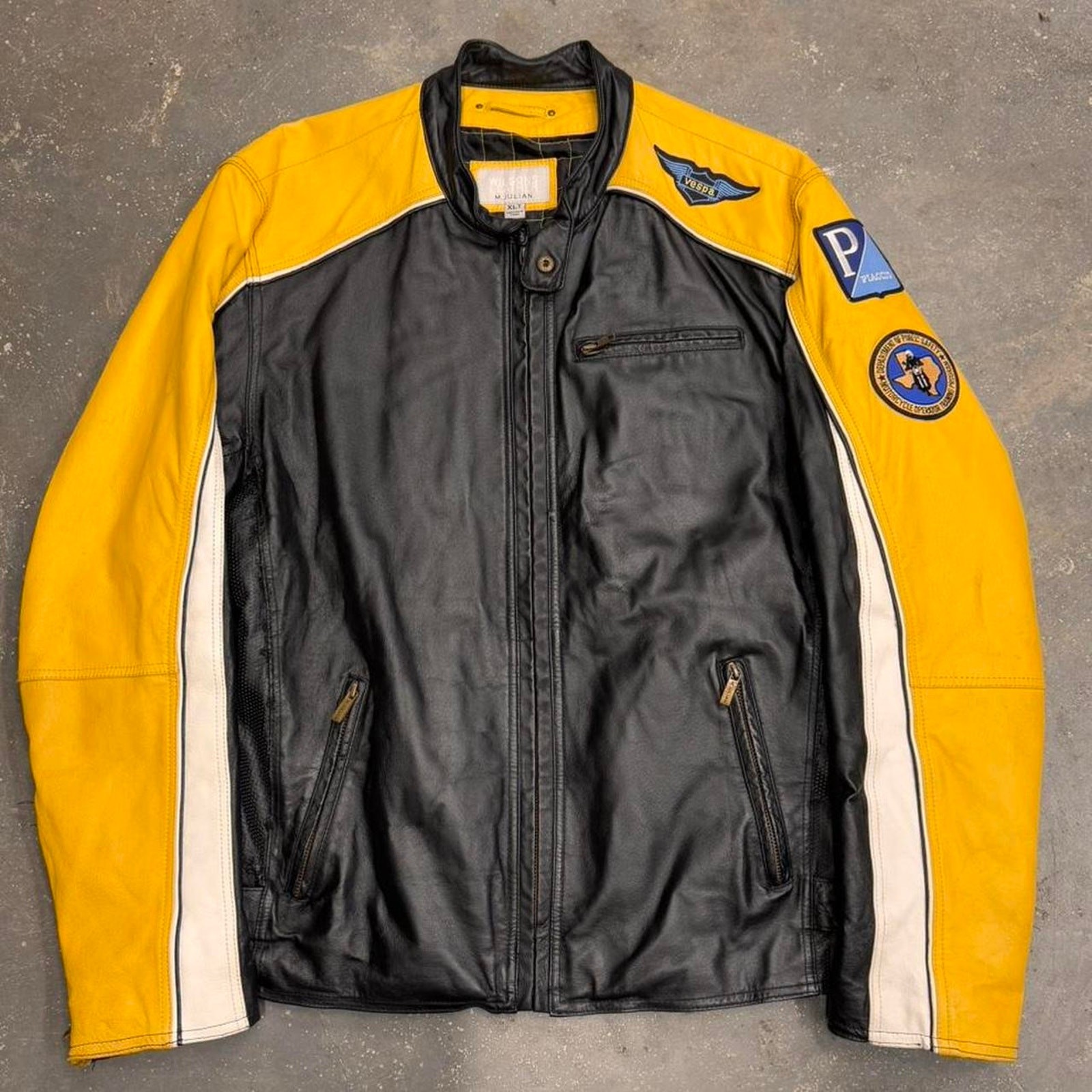 2000’s Wilson Leather Motorcycle Patchwork Riding… - image 1