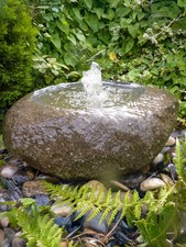 Babbling Natural Boulder Granite Mains Powered Water Feature
