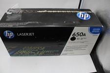 HP 650A CE270A Black Toner Cartridge NEW SEALED BAG OPEN BOX