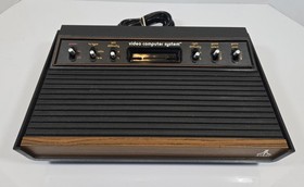 Atari CX-2600 6-Switch Console Bundle 2 Joysticks Golf Game OEM Power - Tested