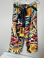 JAMS WORLD Women's CAPRI Pants Size L Safari Blossoms Vintage