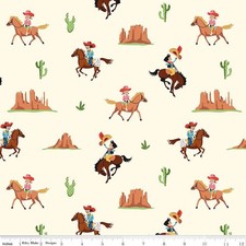 Flannel Lil Buckaroos Giddy Up Cream