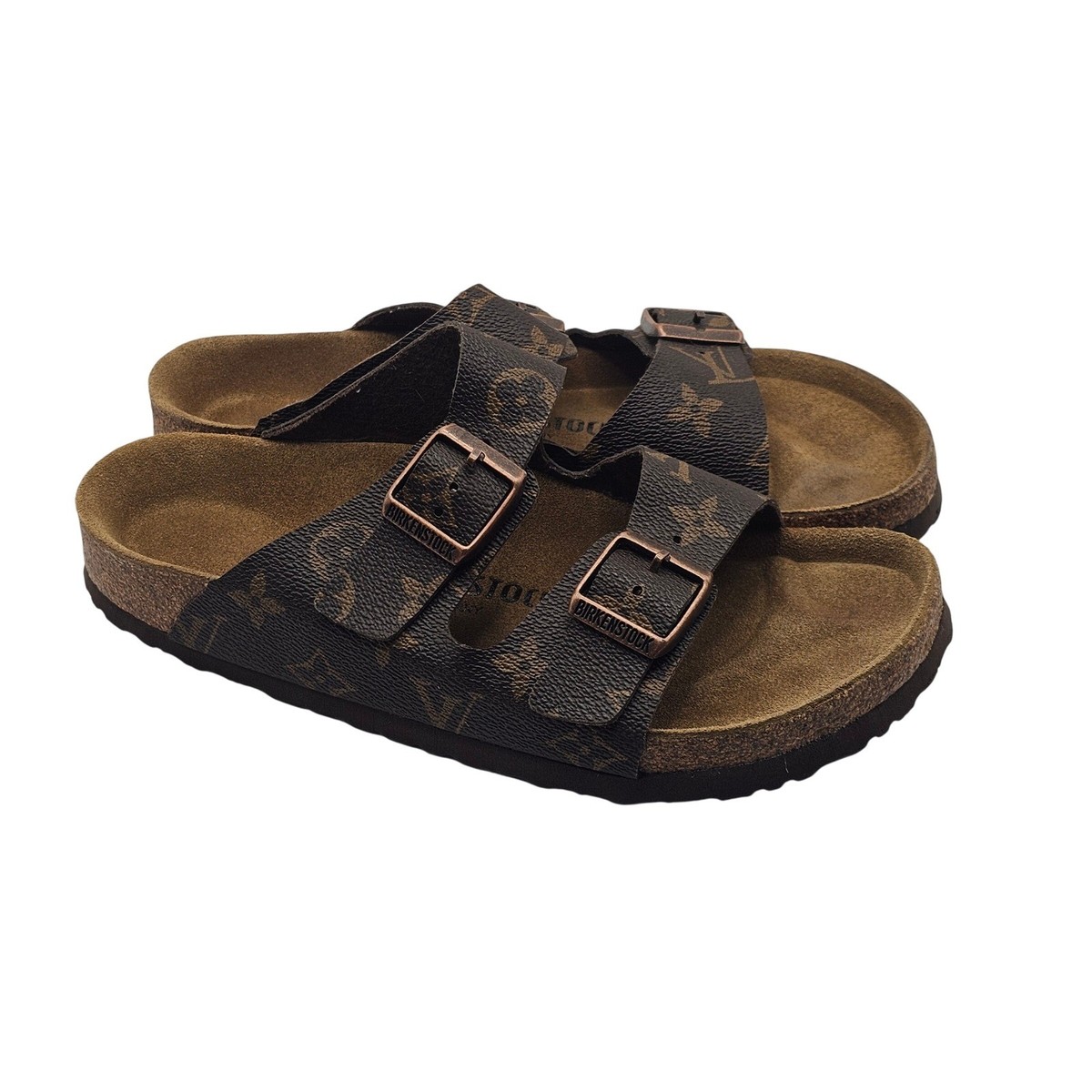 Birkenstock Arizona Sandals Custom Louis Vuitton Monogram Print