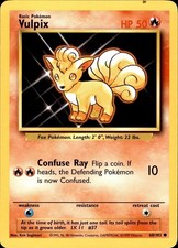 POKEMON VULPIX 68 BASE SET UNLIMITED 102 COMMON MP