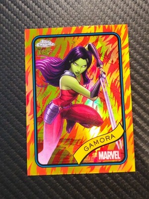 2025 Topps Chrome Marvel Gamora Human Torch Parallel 08/39 #140