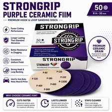 6 Ceramic Film Sanding Discs Hl No Holes 50 Pack Auto Body Sandpaper 6 Ceramic Film Sanding Discs Hl No Holes 50 Pack Auto Body Sandpaper