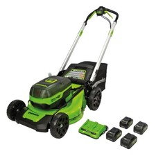 GreenWorks 48(2x24v) 46cm Lawn Mower with 4x4Ah batteries and charger
