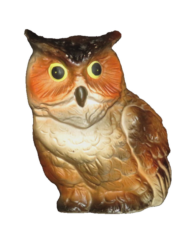 Vintage Ceramic Owl Figurine Pencil Sharpener Retro Decor Collectible Unique