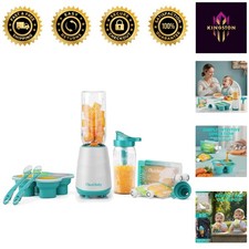 Complete 15-in-1 Baby Food System with Reusable Pouches  Silicone Tools 