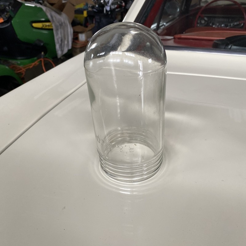 7" Tall Nautical PG Co. Clear Glass Light Shade VINTAGE