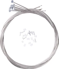 10-Pack 1.7M Stainless Steel Bike Brake Inner Cables with Tips and O-Rings