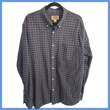 The Foundry Supply Co Shirt Mens Sz. XLT Blue Plaid Casual Button Up