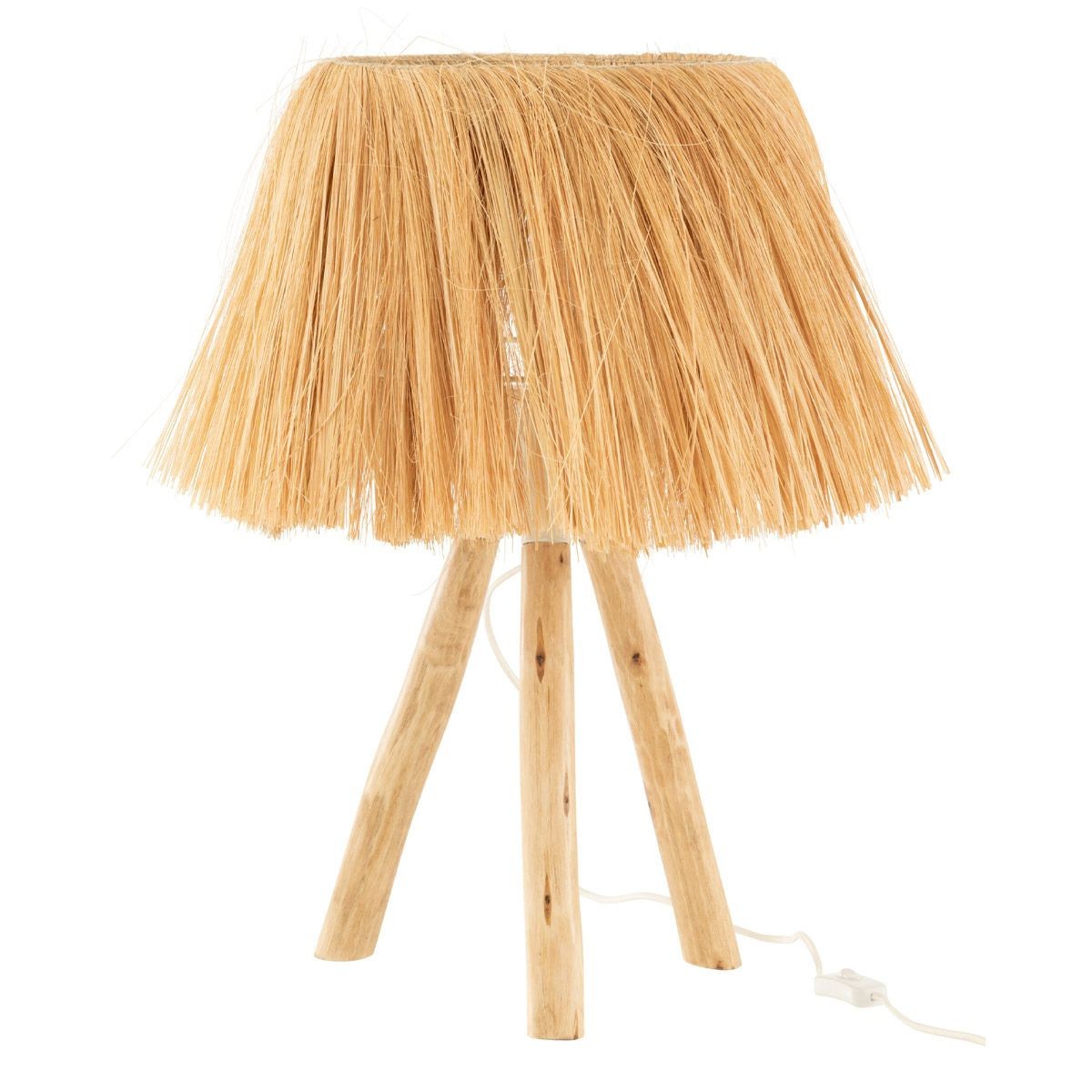 Lampe à poser en bois naturel Bahamas de 51cm pour salon et bureau