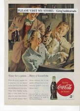 Original 1947 Coca Cola ( Coke ) vintage print ad, advertising