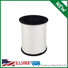 1/8" 4 X 1000 ft Low -Stretch Solid Braid Industrial Polyester Cord. USA Made