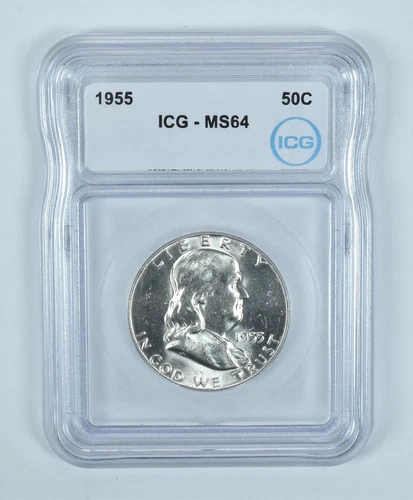 1955 Franklin Half Dollar MS64 ICG