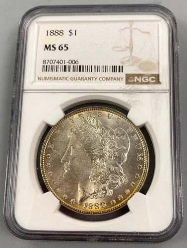 1888 P US Morgan Silver $1 NGC MS65 L24082