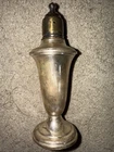 Sterling Silver Reed & Barton 41 Glass Weighted Reinforced Salt /Pepper Shaker