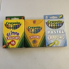 Crayola Glitter, Pastel  Regular Crayons Lot 32 crayons NEW