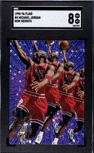 1995-96 Flair New Heights Michael Jordan insert #4 SGC 8 basketball card