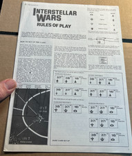 1982 Interstellar Wars Rules of Play Emithill Limited