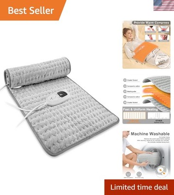 Large 24'' X 12'' Electric Heating Pad with Timer - Ideal for Neck & Back Relief