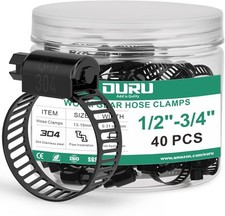 40PCS 1/2"-3/4" Black Hose 1/2"-3/4" 13-19mm ,