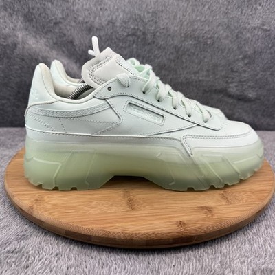 Reebok Club C Cardi Shoes Womens Size 8.5 Green GX2906 Platform Chunky Sneakers