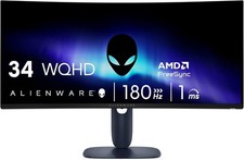 Alienware 34" AW3425DWM Curved Monitor 15000R WQHD 180Hz 400Nits 1ms 100x100