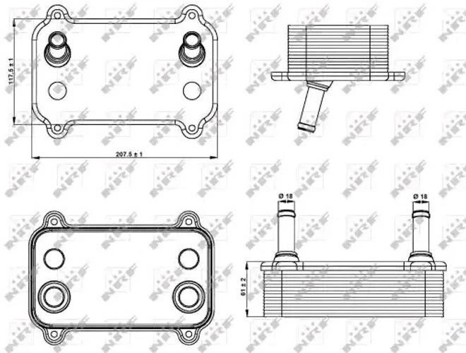 NRF Radiateur d'huile Radiateur d'huile moteur 31288 pour PORSCHE Cayenne (9PA) - Photo 4/4