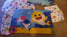Baby Shark Toddler 4 Piece Bed Set Sheets Pillow Case Fitted Sheet Comforter