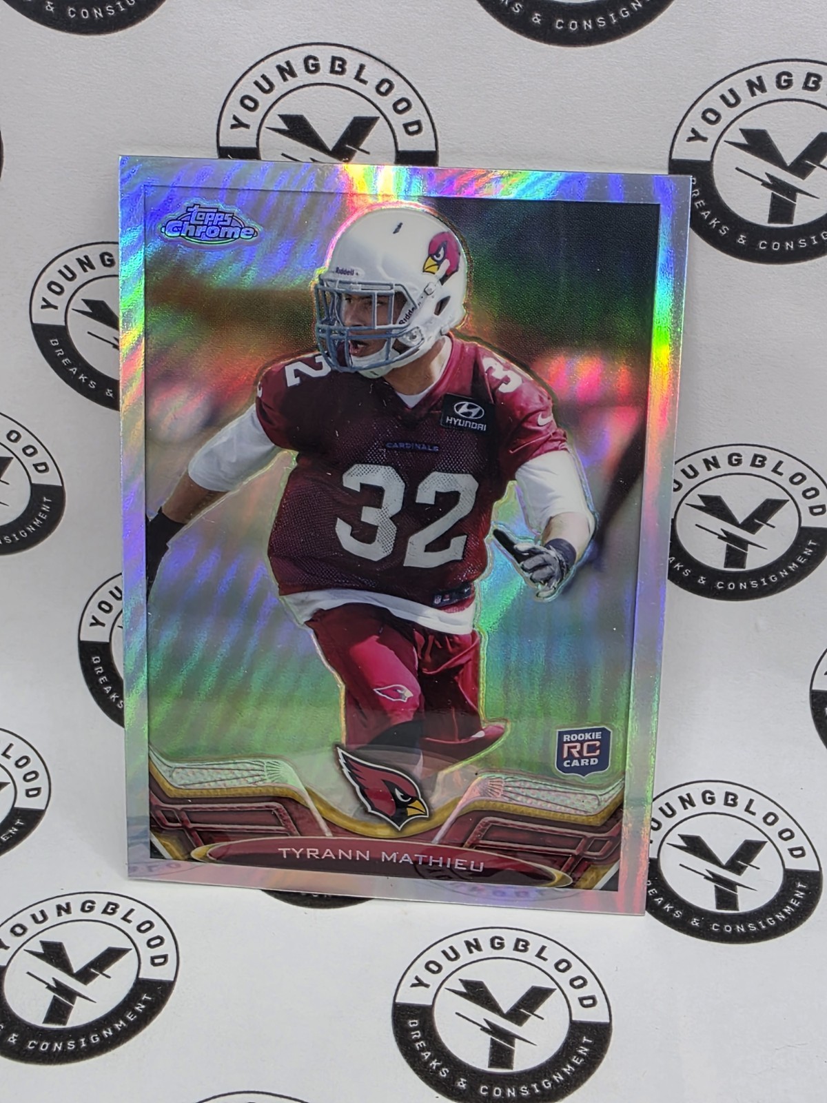 2013 Topps Chrome Tyrann Mathieu Refractor RC Rookie #4 Card