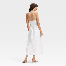 Women's Eyelet Maxi A-Line Dress - A New Day New With Tags XS White