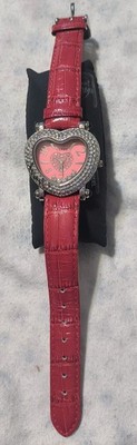 Ceres M-600 Red Heart Rhinestone Watch