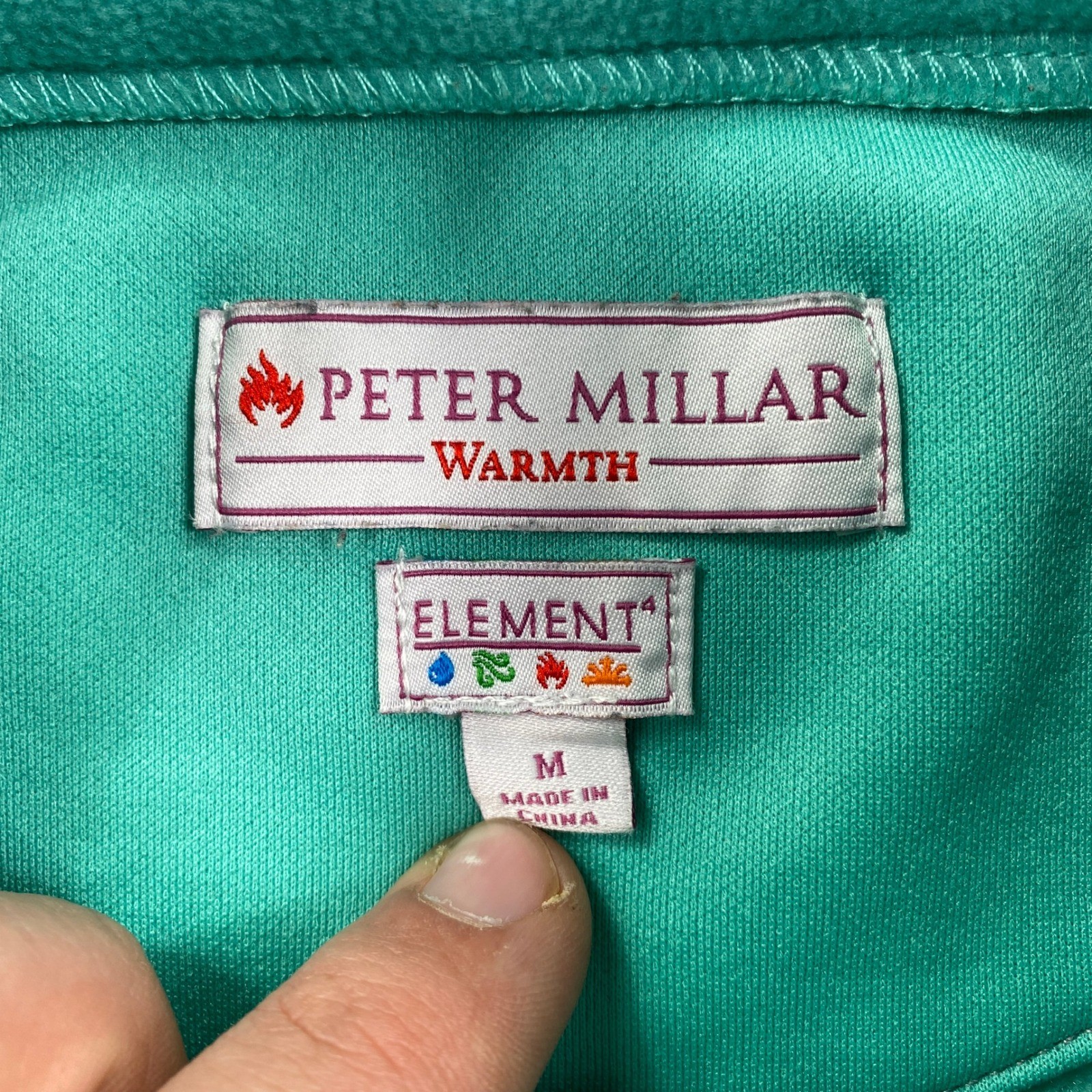 Peter Millar Warmth Element Jacket Teal Gray Full… - image 10