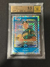 2007 Bowman Chrome Trevor Cahill ROOKIE AUTO X-Fractor /225 SSP #BC234 BGS 9.5