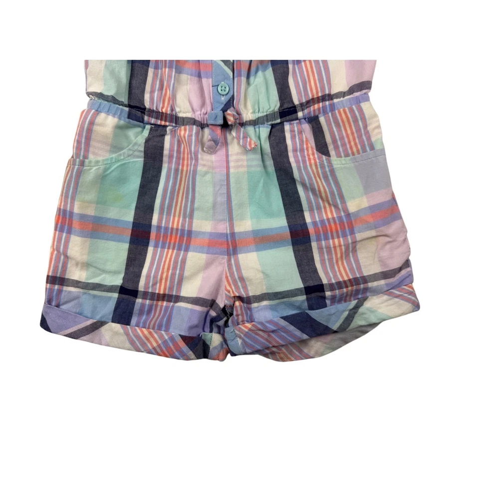 Gymboree Girls Plaid Romper Jumpsuit Size 4 Sleeveless - Image 3 of 4