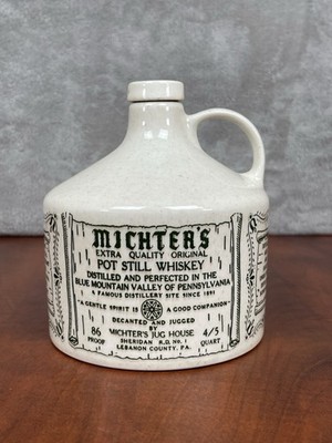 Vintage Michter s Pot Still Whiskey Jug Decanter Ceramic 4/5 Qt PA