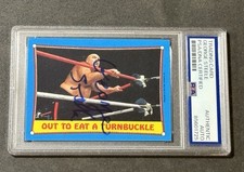 GEORGE “THE ANIMAL” STEELE 1987 TOPPS WWF SIGNED AUTOGRAPHED CARD PSA/DNA