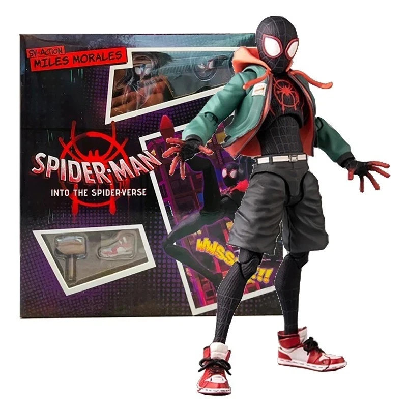 Spiderman Miles Morales PVC Action Figure Toy Across the Spider-Verse Collection