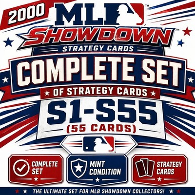 2000 MLB Showdown Complete Base Set of Strategy Cards S1-S55 (55 Cards) Mint