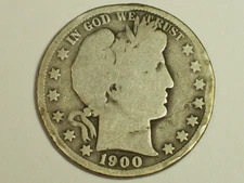1900-O Barber Half Dollar    ABOUT GOOD      SN7294