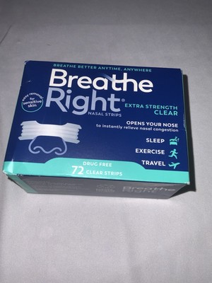 Breathe Right Extra Strength Clear Nasal Strips, 72 Strips