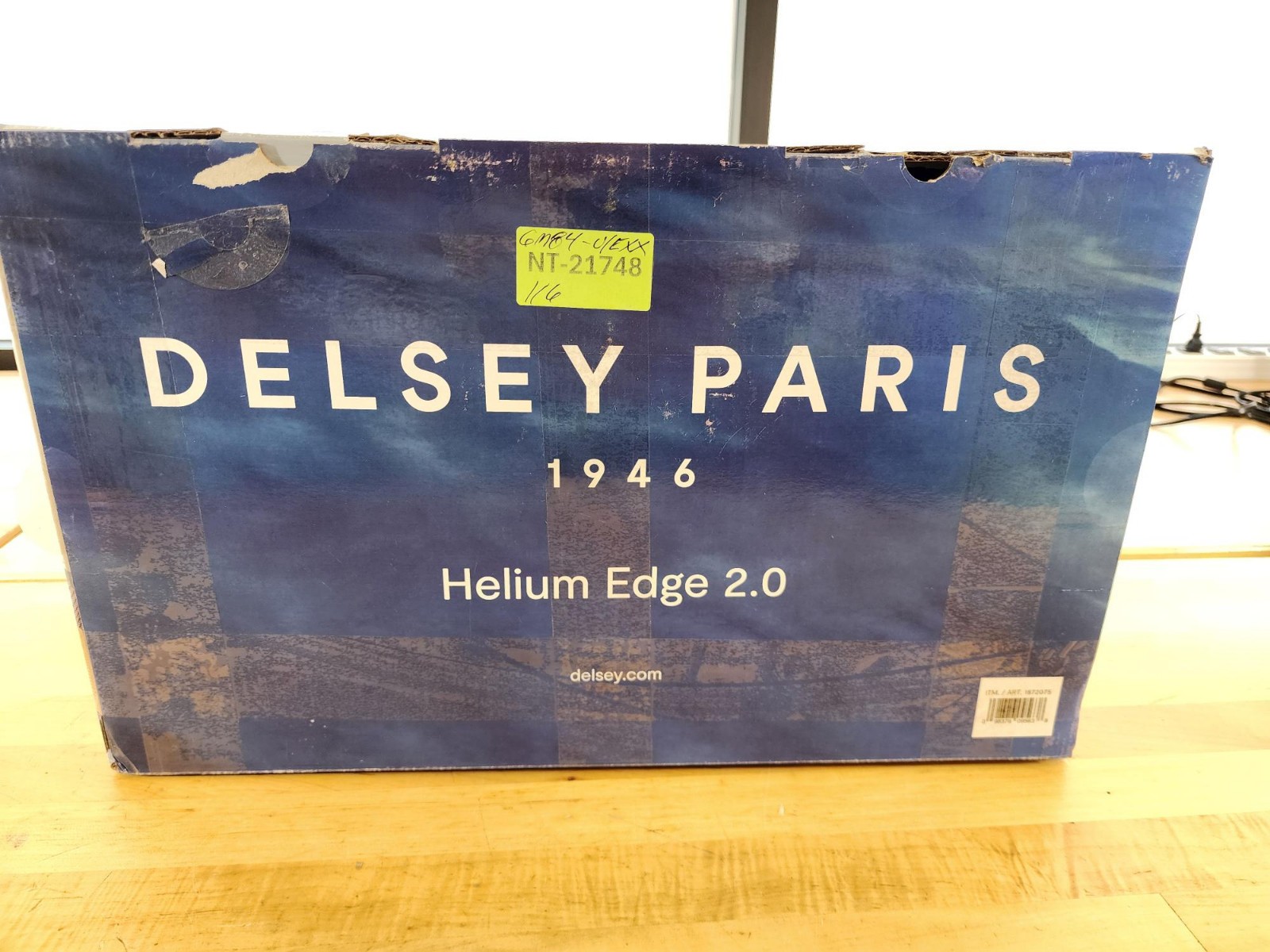 2 PCE GREEN Delsey Helium Edge Hardsided Luggage Suitcase Set Bags Carryon Check